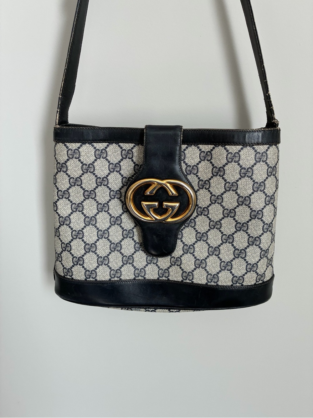 Authentic Vintage Gucci GG Monogram Shoulder Bag